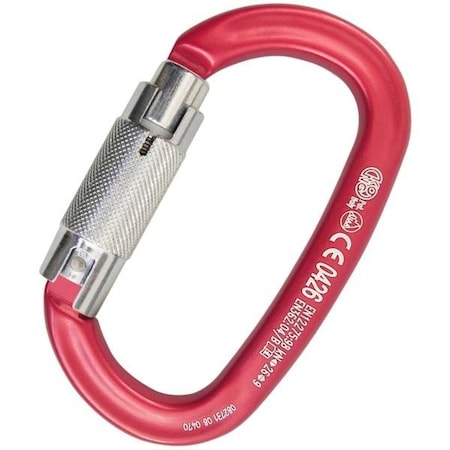 Kong Usa Oval, 110 mm Length, 21 mm Gate Opening, Aluminum Alloy, Red/polished/polished 712LM0RPPKK